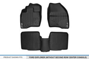 Maxliner USA - MAXLINER Custom Fit Floor Mats 2 Row Liner Set Black for 2017-2019 Ford Explorer without 2nd Row Center Console - Image 5