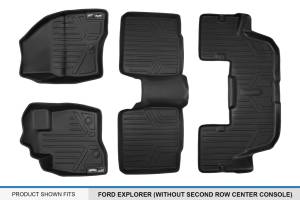 Maxliner USA - MAXLINER Custom Fit Floor Mats 3 Row Liner Set Black for 2017-2019 Ford Explorer without 2nd Row Center Console - Image 6