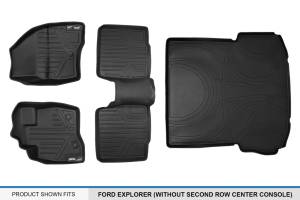 Maxliner USA - MAXLINER Custom Fit Floor Mats 2 Rows and Cargo Liner Set Black for 2017-2019 Ford Explorer without 2nd Row Center Console - Image 6