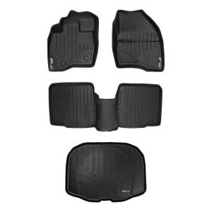 Maxliner USA - MAXLINER Custom Fit Floor Mats 2 Rows and Cargo Liner Set Black for 2017-2019 Ford Explorer without 2nd Row Center Console - Image 1