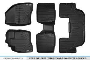 Maxliner USA - MAXLINER Custom Fit Floor Mats 3 Row Liner Set Black for 2017-2019 Ford Explorer with 2nd Row Center Console - Image 6