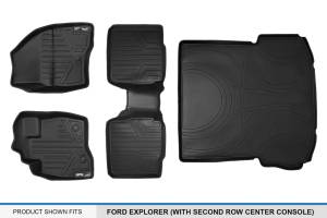 Maxliner USA - MAXLINER Custom Fit Floor Mats 2 Rows and Cargo Liner Set Black for 2017-2019 Ford Explorer with 2nd Row Center Console - Image 6