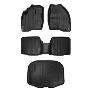 Maxliner USA - MAXLINER Custom Fit Floor Mats 2 Rows and Cargo Liner Set Black for 2017-2019 Ford Explorer with 2nd Row Center Console - Image 1
