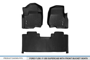 Maxliner USA - MAXLINER Floor Mats 2 Row Liner Set Black for 2017-2019 Ford F-250/F-350 Super Duty SuperCab with 1st Row Bucket Seats - Image 5