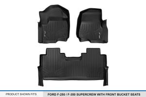 Maxliner USA - MAXLINER Floor Mats 2 Row Liner Set Black for 2017-2019 Ford F-250/F-350 Super Duty Crew Cab with 1st Row Bucket Seats - Image 5