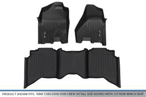 Maxliner USA - MAXLINER Floor Mats 2 Row Liner Set Black for 2012-2018 RAM 1500/2500/3500 Crew Cab (4 Full Size Doors) - Image 5