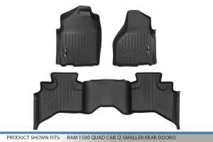 Maxliner USA - MAXLINER Custom Fit Floor Mats 2 Row Liner Set Black for 2009-2012 Dodge Ram 1500 Quad Cab (2 Smaller Rear Doors) - Image 5