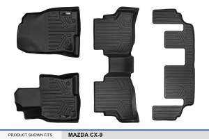 Maxliner USA - MAXLINER Custom Fit Floor Mats 3 Row Liner Set Black for 2016-2019 Mazda CX-9 - Image 6
