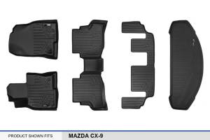 Maxliner USA - MAXLINER Custom Fit Floor Mats 3 Rows and Cargo Liner Behind 3rd Row Black for 2016-2019 Mazda CX-9 - Image 7