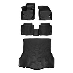 MAXLINER Custom Fit Floor Mats 2 Rows and Cargo Liner Set Black for 2017-2019 Ford Fusion No Hybrid or Plug-In Models