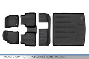 Maxliner USA - MAXLINER Custom Fit Floor Mats 3 Rows and Cargo Liner Behind 2nd Row Set Black for 2018-2019 Volkswagen Tiguan 7 Passenger - Image 7