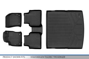 Maxliner USA - MAXLINER Custom Fit Floor Mats 2 Rows and Cargo Liner Behind 2nd Row Set Black for 2018-2019 Volkswagen Tiguan 7 Passenger - Image 6