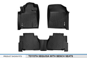Maxliner USA - MAXLINER Custom Fit Floor Mats 2 Row Liner Set Black for 2008-2011 Toyota Sequoia with Bench Seats - Image 5