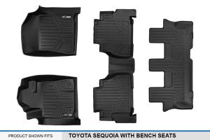 Maxliner USA - MAXLINER Custom Fit Floor Mats 3 Row Liner Set Black for 2008-2011 Toyota Sequoia with Bench Seats - Image 6