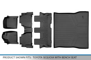Maxliner USA - MAXLINER Custom Floor Mats (3 Rows) and Cargo Liner Behind 2nd Row Set Black for 2008-2011 Toyota Sequoia with Bench Seat - Image 7