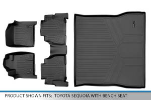 Maxliner USA - MAXLINER Custom Floor Mats (2 Rows) and Cargo Liner Behind 2nd Row Set Black for 2008-2011 Toyota Sequoia with Bench Seat - Image 6