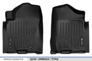 Maxliner USA - MAXLINER Floor Mats 1st Row Liner Set Black for 2008-2010 QX56 / 08-15 Armada / Titan (Only Dual Drivers Side Floor Posts) - Image 4