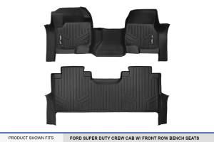 Maxliner USA - MAXLINER Custom Floor Mats 2 Row Liner Set Black for 2017-2019 Ford F-250/F-350 Super Duty Crew Cab with 1st Row Bench Seat - Image 5