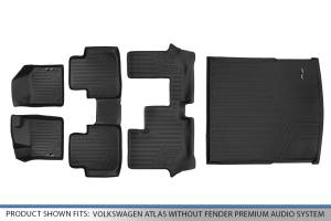 Maxliner USA - MAXLINER Floor Mats and Cargo Liner Behind 2nd Row Set Black for 2018-19 Atlas with 2nd Row Bench Seat without Fender Audio - Image 7