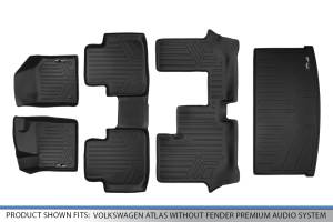 Maxliner USA - MAXLINER Floor Mats and Cargo Liner Behind 3rd Row Set Black for 2018-19 Atlas with 2nd Row Bench Seat without Fender Audio - Image 7