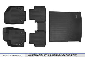 Maxliner USA - MAXLINER Floor Mats 2 Rows - Cargo Liner Behind 2nd Row Black for 18-19 Atlas with 2nd Row Bench Seat without Fender Audio - Image 6