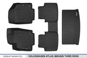 Maxliner USA - MAXLINER Floor Mats 2 Rows - Cargo Liner Behind 3rd Row Black for 18-19 Atlas with 2nd Row Bench Seat without Fender Audio - Image 6