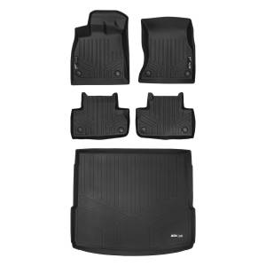 MAXLINER Custom Fit Floor Mats 2 Rows and Cargo Liner Behind 2nd Row Set Black for 2018-2019 Audi Q5 / SQ5