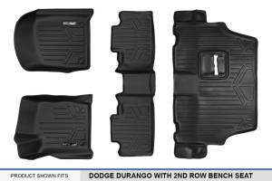 Maxliner USA - MAXLINER Custom Fit Floor Mats 3 Row Liner Set Black for 2016-2019 Dodge Durango with 2nd Row Bench Seat - Image 6