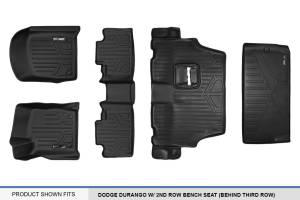 Maxliner USA - MAXLINER Floor Mats 3 Rows and Cargo Liner Behind 3rd Row Set Black for 2016-2019 Dodge Durango with 2nd Row Bench Seat - Image 7