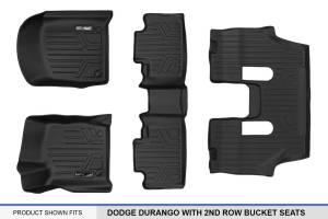 Maxliner USA - MAXLINER Custom Fit Floor Mats 3 Row Liner Set Black for 2016-2019 Dodge Durango with 2nd Row Bucket Seats - Image 6