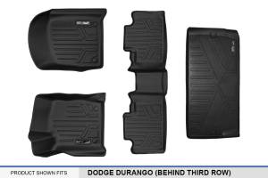 Maxliner USA - MAXLINER Floor Mats 2 Rows and Cargo Liner Behind 3rd Row Set Black for 2016-2019 Dodge Durango with 2nd Row Bench Seat - Image 6