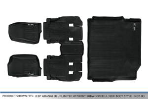 Maxliner USA - MAXLINER Floor Mats and Cargo Liner Set Black for JL New Body 2018-2019 Jeep Wrangler Unlimited without Subwoofer (no JK) - Image 6