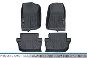 Maxliner USA - MAXLINER Custom Fit Floor Mats 2 Row Liner Set Black for 2018-2019 Jeep Wrangler 2-Door (JL New Body Style - not JK) - Image 5