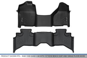 Maxliner USA - MAXLINER Floor Mats 2 Row Liner Set Black for 2009-12 Dodge Ram 1500 Quad Cab with 1st Row Bench Seat and Single Floor Hook - Image 5