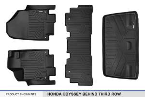 Maxliner USA - MAXLINER Custom Fit Floor Mats 2 Rows and Cargo Liner Behind 3rd Row Set Black for 2018-2019 Honda Odyssey - Image 6