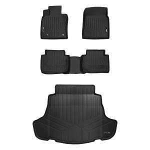 MAXLINER Custom Fit Floor Mats 2 Rows and Cargo Liner Set Black for 2018-2019 Toyota Camry Standard Models Only (No Hybrid)