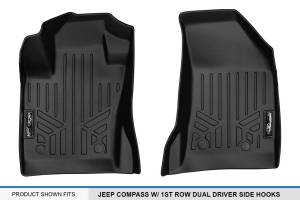 Maxliner USA - MAXLINER Floor Mats 1st Row Liner Set Black for 2017-2019 Jeep Compass with Dual Driver Side Floor Hooks (New Body Style) - Image 4