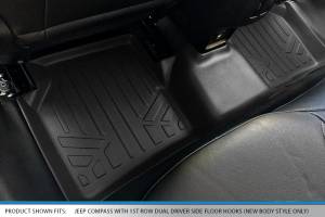Maxliner USA - MAXLINER Floor Mats 2 Row Liner Set Black for 2017-2019 Jeep Compass with Dual Driver Side Floor Hooks (New Body Style) - Image 4