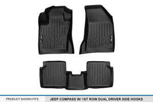Maxliner USA - MAXLINER Floor Mats 2 Row Liner Set Black for 2017-2019 Jeep Compass with Dual Driver Side Floor Hooks (New Body Style) - Image 5