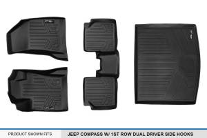 Maxliner USA - MAXLINER Floor Mats 2 Rows - Cargo Liner Set Black for 2017-2019 Compass with Dual Driver Side Floor Hooks (New Body Style) - Image 6