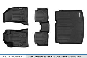 Maxliner USA - MAXLINER Floor Mats 2 Rows - Cargo Liner Set Black for 2017-2019 Compass with Dual Driver Side Floor Hooks (New Body Style) - Image 6