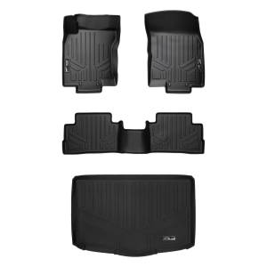 MAXLINER Floor Mats 2 Rows and Cargo Liner Black for 2017-2019 Nissan Rogue Sport - Factory Cargo Tray in Lowest Position
