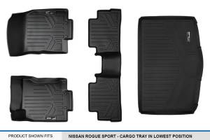 Maxliner USA - MAXLINER Floor Mats 2 Rows and Cargo Liner Black for 2017-2019 Nissan Rogue Sport - Factory Cargo Tray in Lowest Position - Image 6