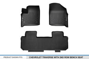 Maxliner USA - MAXLINER Custom Fit Floor Mats 2 Row Liner Set Black for 2018-2019 Chevrolet Traverse with 2nd Row Bench Seat - Image 5