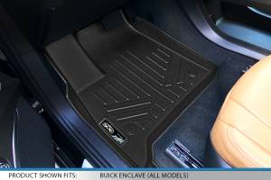 Maxliner USA - MAXLINER Custom Fit Floor Mats 2 Row Liner Set Black for 2018-2019 Buick Enclave with 2nd Row Bench Seat - Image 2