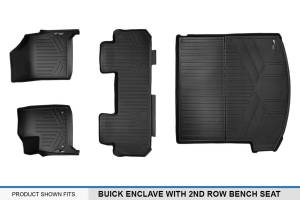 Maxliner USA - MAXLINER Floor Mats 2 Rows and Cargo Liner Behind 2nd Row Set Black for 2018-2019 Buick Enclave with 2nd Row Bench Seat - Image 6