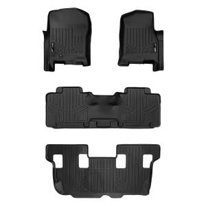 MAXLINER Floor Mats 3 Row Liner Set for 2007-10 Expedition/Navigator with 2nd Row Bench Seat or Console (No EL or L Models)