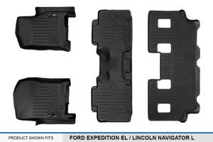 Maxliner USA - MAXLINER Floor Mats 3 Row Liner Set Black for 2007-2010 Expedition EL / Navigator L with 2nd Row Bench Seat or Console - Image 6