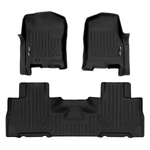 MAXLINER Floor Mats 2 Row Liner Set Black for 2007-2010 Expedition / Navigator with 2nd Row Bucket Seats without Console