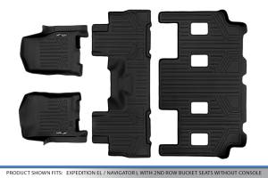 Maxliner USA - MAXLINER Floor Mats 3 Row Liner Set Black for 07-10 Expedition EL / Navigator L with 2nd Row Bucket Seats without Console - Image 6